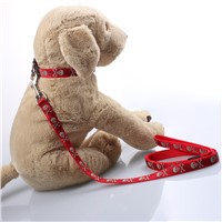 Fashion pet collar and leash with silk screen printed logo