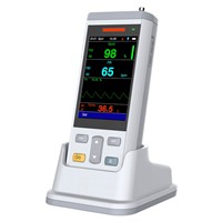Handheld pulse oximeter with temp function