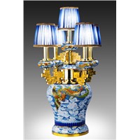 &amp;quot;Phoenix Legend&amp;quot; Cloisonne Table Lamp