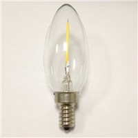 candle lamp sale by bulk C35 E14 1W led filament lighting