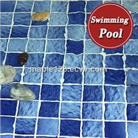 Swimming Pool Mosaic ,blue color in wave pattern