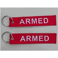 Armed Embroidery Keychain Key Chain Accept Custom as Your Design