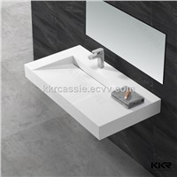 KKR artificial stone solid surface wall hung wash basin