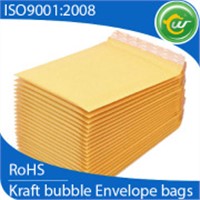 Light weight yellow kraft bubble envelopes bags
