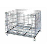 china rigid foldable industrial metal cage storage container