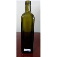 750ml square olive oil glass bottle dark green