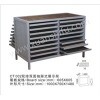 Double sided drawer type tile display rack stand for ceramic tiles