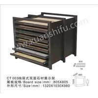 Drawer type double side stone material tiles display rack stand