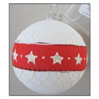 wholesale frosted glass christmas ball with set packing