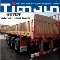 Tri-Axles Side Wall Semi Trailer Used for Bulk Cargo Transport
