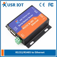 Serial RS232/RS485 to Ethernet TCP/IP Server with DHCP and Built-in Webpage