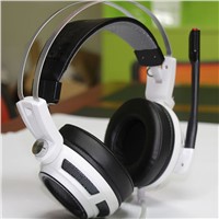 G-shark S3 Wired Surround Sound USB Gaming Headset with Vibration White