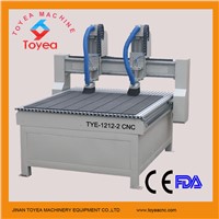 1212 dual- heads &amp;amp; dual-dust cleaners Adverting signs CNC Router machine TYE-1212-2S