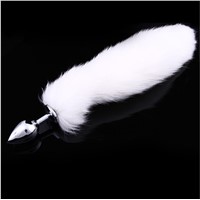 Butt Plug with white tail for adult sex toys