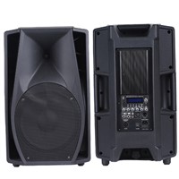 15" Plastic Sound Powered Speakers with Bluetooth, USB, SD, LCD Display
