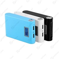 Portable universal use led screen dual rechargeable power bank 10400mah