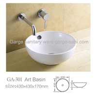 bathroom sink art basin table top round model