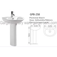 pedestal basin ceramic sink wash basin