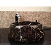 Black Golden Flower Sink,Counter Sink,Marble Wash Basin,Natural Stone Basin