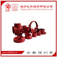 FM UL approval ductile iron grooved pipe fittings