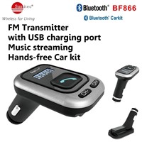 In-Car Wireless Bluetooth Receiver &amp;amp; FM Transmitter, Car MP3 Player with Bluetooth Handsfree Calling