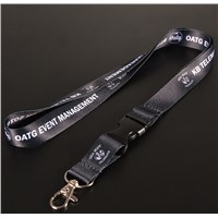 New premium sublimation printing plastic breakaway buckle lanyard with metal hook for card h