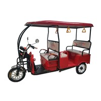 Electric Three Wheeler Pedicab Bike Tricycle with ABS Fiber Roof
