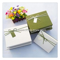 exquisite paper packing box for gift packing with ribbon closure