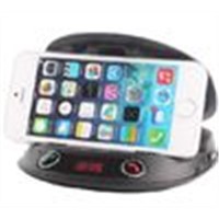 car bluetooth hands free smart phone holder with mp3 player fm transmitter remoto control