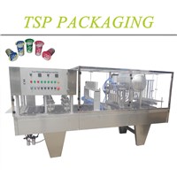 Auto date printing 2 heads water cup filling and sealing machine (roll film)