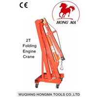2T folding engine crane for car lift