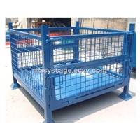Heavy Duty Metal Forklifts Stacking Industrial Storage Stackable Wire Mesh Container