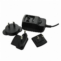 12W switching adapter with interchangeable plugs