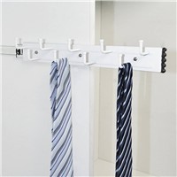 Wardrobe side mount pull out tie and belt rack