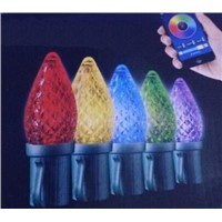 App-enabled RGB C9 string lights, for indoor and outdoor use