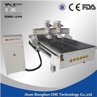 Double heads wood carving cnc router