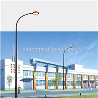12 Meter Road Single Arm Curved Customized Commercial Street Light Pole
