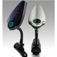 Car Stereo Bluetooth V3.0 FM Transmitter Radio Adapter Car Kit with Hands-Free Calling for iPhone