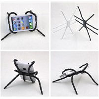 PVC spider shaped flexible cellphone holder mobile phone stand holder