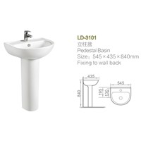 Ceramic pedestal basin bathroom basin LD-3101