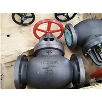 F7375 JIS marine cast iron screw down check globe valves 10K