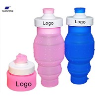 2016  BPA Free Portable Collapsible Silicone Foldable Sports Water Bottle