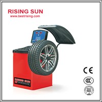 Automatic used tire balancing machine with LCD display
