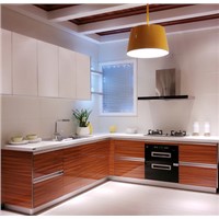 Linkok Furniture acrylic MDF kitchen cabinet with accessories in china factory