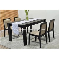 Modern Ash Solid Wood Dining Table Wooden Table Rectangle Shaped Restaurant Table