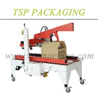 Hot sales left and right driven carton box folding and sealing machine for beverage packaging