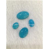 Good Quality Flat Back Cabochon 4mm Round Cut Turquoise Stones