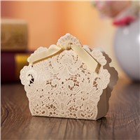 Fast delivery china wholesale wedding candy gift box laser cut wedding favor box