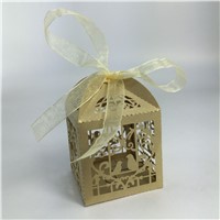 Bird Couple Laser Cut Candy Boxes Casamento Wedding Favors And Gifts Box