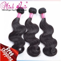 Mink hair weave 100% human hair Mink Wavy virgin hair bundle mink brazilian Hair body wave